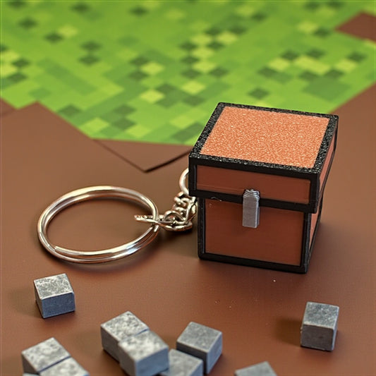 MINECRAFT CHEST CLICKER KEYCHAIN