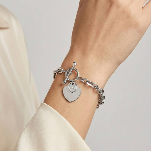SIGNATURE HEART TOGGLE BRACELET