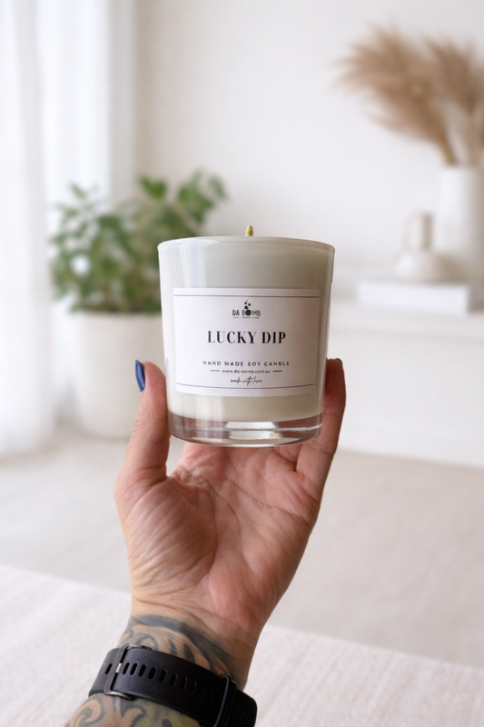 WHITE LUCKY DIP CANDLE