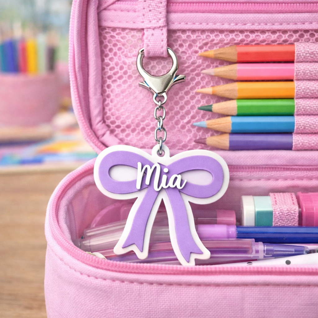 Keychains Custom Ribbons CUSTOM NAME RIBBON KEYCHAIN