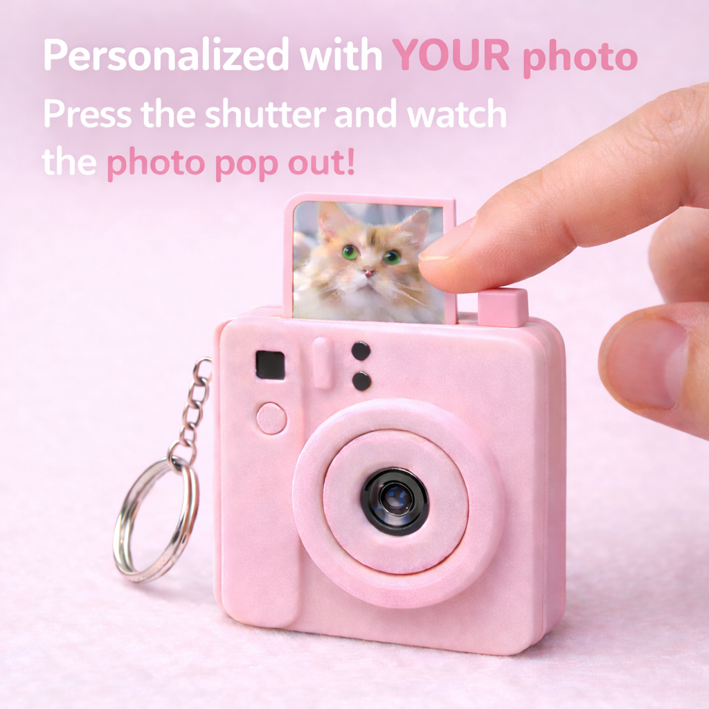 Camera Key Holder CUSTOM PHOTO CAMERA KEYCHAIN