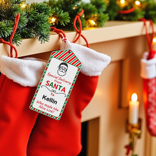 PERSONALISED NAME TAG FROM SANTA
