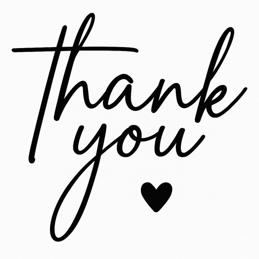 Thank You 🖤 Cookie Fondant Embosser Stamp