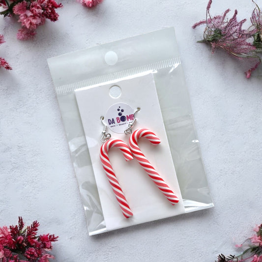 CANDY CANE CHRISTMAS EARRINGS