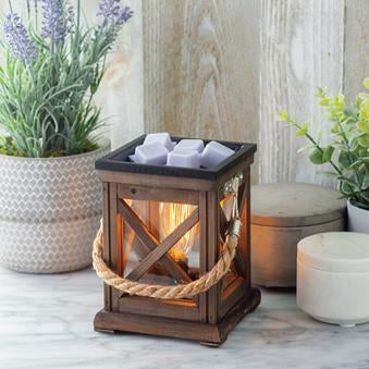 WALNUT & ROPE VINTAGE BULB ILLUMINATION WARMER